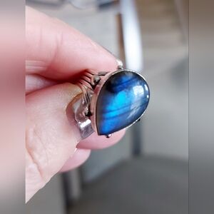 Handcrafted Sterling 925 Silver Rainbow Labradorite - Brand New - Never Worn